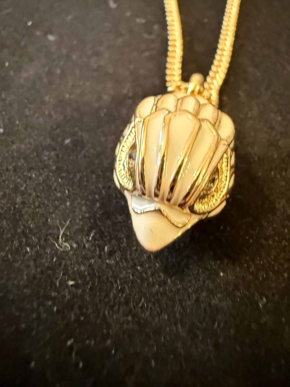 Kurt Geiger Gold / Cream Eagle Pendant Necklace